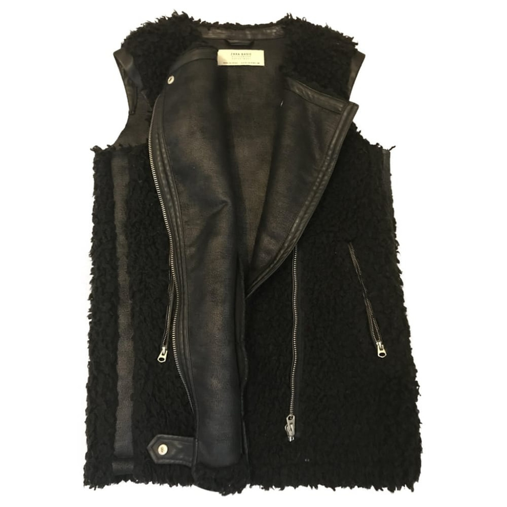 Zara Faux Fur Moto Vest